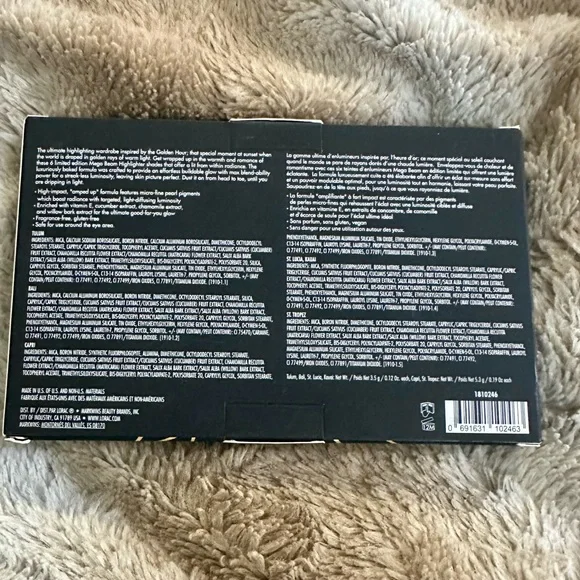 LORAC Shimmering Gold Pink Brown Neutral Eyeshadow Highlighting Palette RARE NIB - Picture 8 of 9